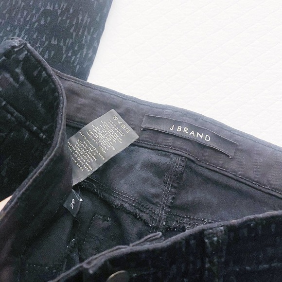 J. Brand Super Skinny Black Suede Textured Pants SZ29 - Picture 2 of 9